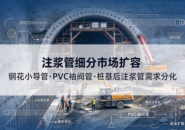 乌苏注浆管细分市场扩容，隧道钢花小导管、PVC 袖阀管、桩基后注浆管需求分化